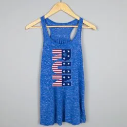 Flowy Racerback Tank Top - Patriotic Run -goneforarun Sales 2023 tr 40990 BLUE HANGER