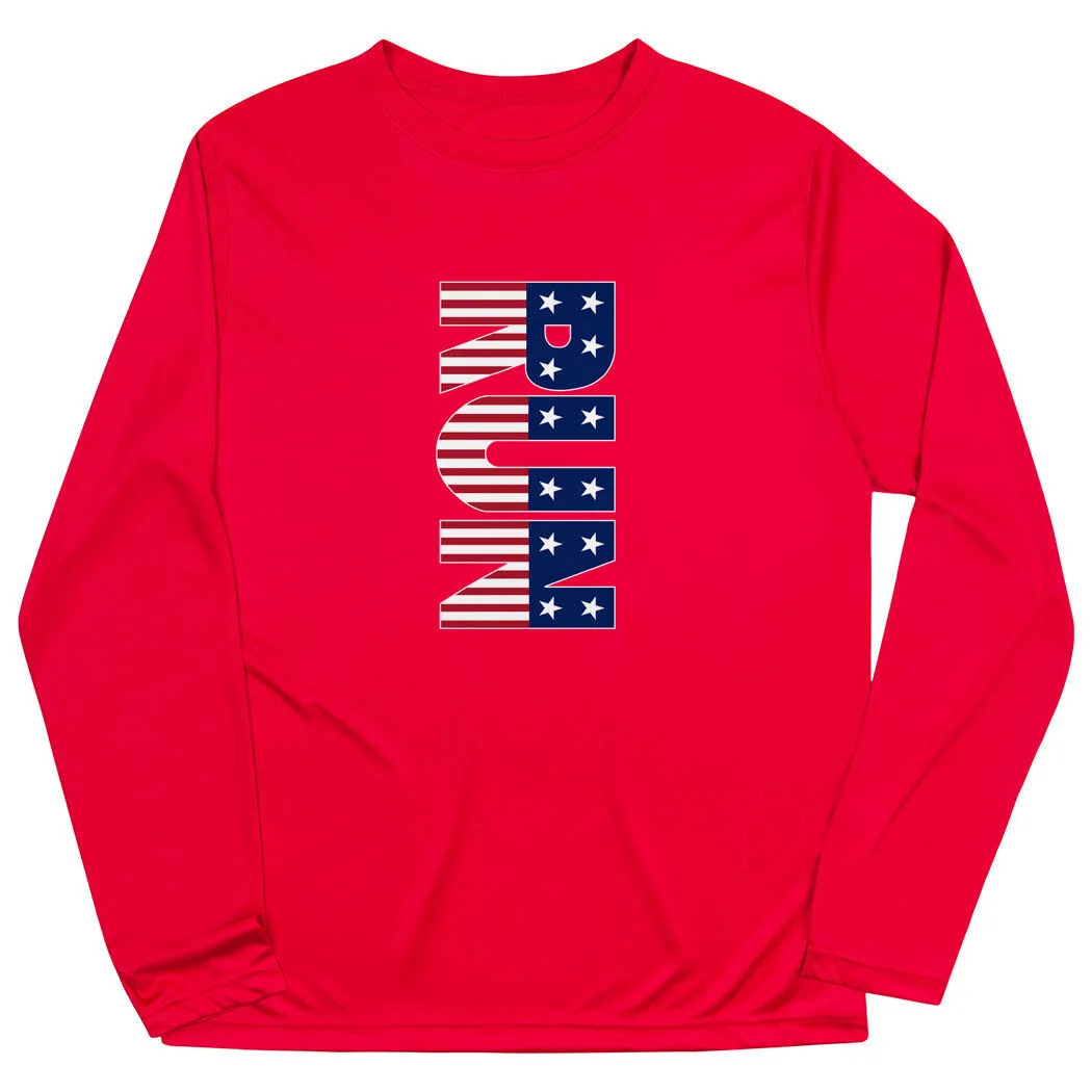 Men's Running Long Sleeve Tech Tee - Patriotic Run 10 Men's Running Long Sleeve Tech Tee - Patriotic Run - Image 8
