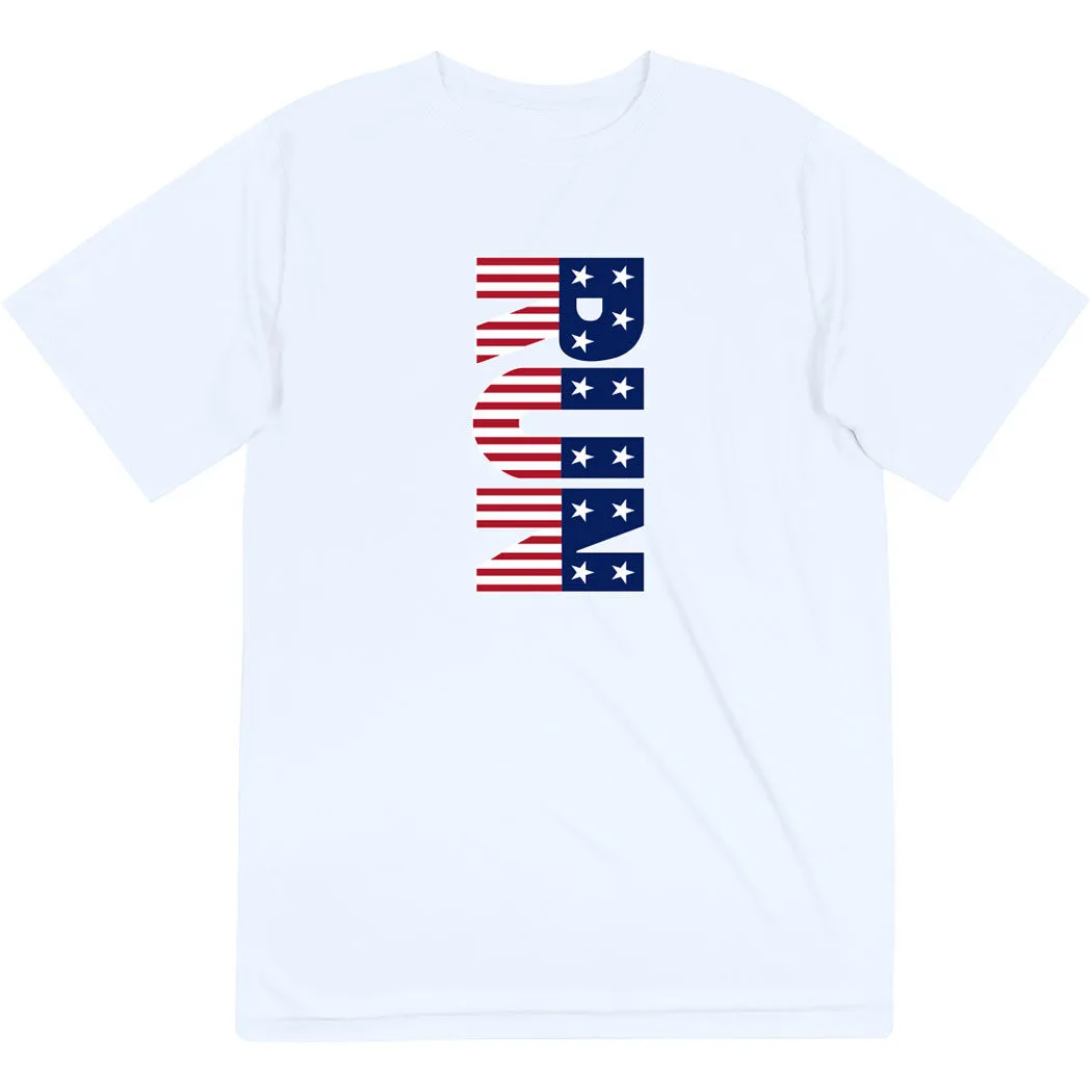 Men's Running Short Sleeve Tech Tee - Patriotic Run 11 Men's Running Short Sleeve Tech Tee - Patriotic Run - Image 9