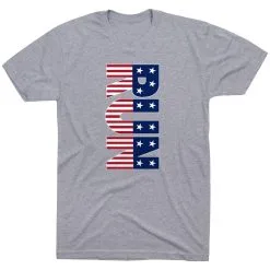 Running Short Sleeve T-Shirt - Patriotic Run 23 Running Short Sleeve T-Shirt - Patriotic Run -goneforarun Sales 2023 tr 40993 GRAY FLAT