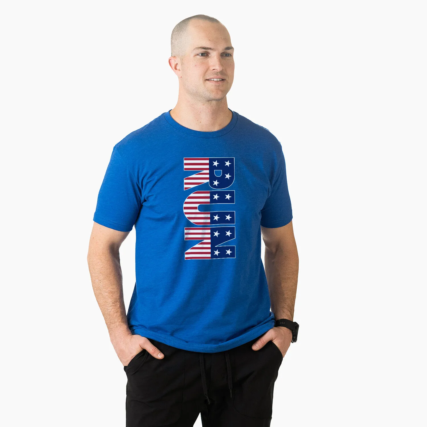 Running Short Sleeve T-Shirt - Patriotic Run 4 Running Short Sleeve T-Shirt - Patriotic Run - Image 2