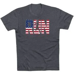 Running Short Sleeve T-Shirt - Run Girl USA 19 Running Short Sleeve T-Shirt - Run Girl USA -goneforarun Sales 2023 tr 41018 CHARCOAL FLAT