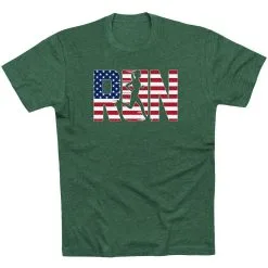 Running Short Sleeve T-Shirt - Run Girl USA 20 Running Short Sleeve T-Shirt - Run Girl USA -goneforarun Sales 2023 tr 41018 FORESTGREEN FLAT