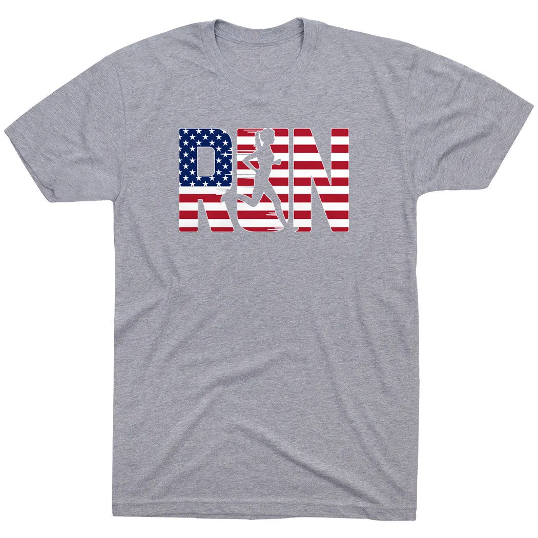 Running Short Sleeve T-Shirt - Run Girl USA 9 Running Short Sleeve T-Shirt - Run Girl USA - Image 7