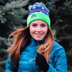 Running Knit Hat - Christmas Sweater (Neon) -goneforarun Sales 2023 tr 41073 MODEL2