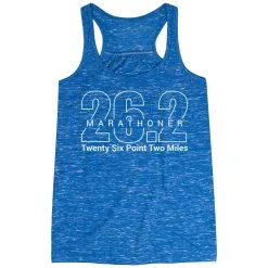 Flowy Racerback Tank Top - Marathoner 26.2 Miles -goneforarun Sales 2023 tr 41184 BLUE MAIN