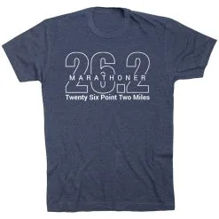 Running Short Sleeve T-Shirt - Marathoner 26.2 Miles 26 Running Short Sleeve T-Shirt - Marathoner 26.2 Miles -goneforarun Sales 2023 tr 41187 NAVY FLAT