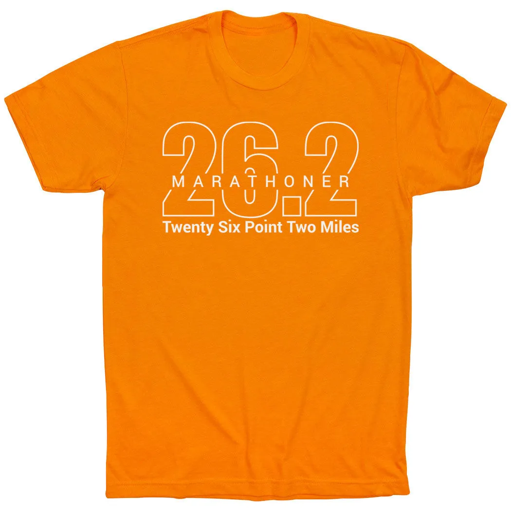 Running Short Sleeve T-Shirt - Marathoner 26.2 Miles 14 Running Short Sleeve T-Shirt - Marathoner 26.2 Miles - Image 12