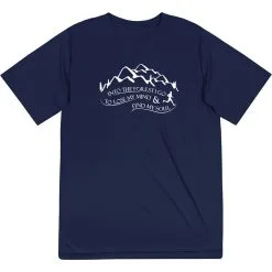 Men's Running Short Sleeve Tech Tee - Into The Forest I Go -goneforarun Sales 2023 tr 41232 NAVY FLAT