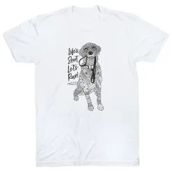 Running Short Sleeve T-Shirt - Life's Short. Let's Run! 23 Running Short Sleeve T-Shirt - Life's Short. Let's Run! -goneforarun Sales 2023 tr 41235 WHITE FLAT