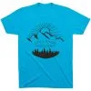 Running Short Sleeve T-Shirt - Life's Short Run Long (Mountains) -goneforarun Sales 2023 tr 41245 TURQUOISE FLAT