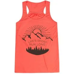 Flowy Racerback Tank Top - Life's Short Run Long (Mountains) 16 Flowy Racerback Tank Top - Life's Short Run Long (Mountains) -goneforarun Sales 2023 tr 41247 CORAL MAIN