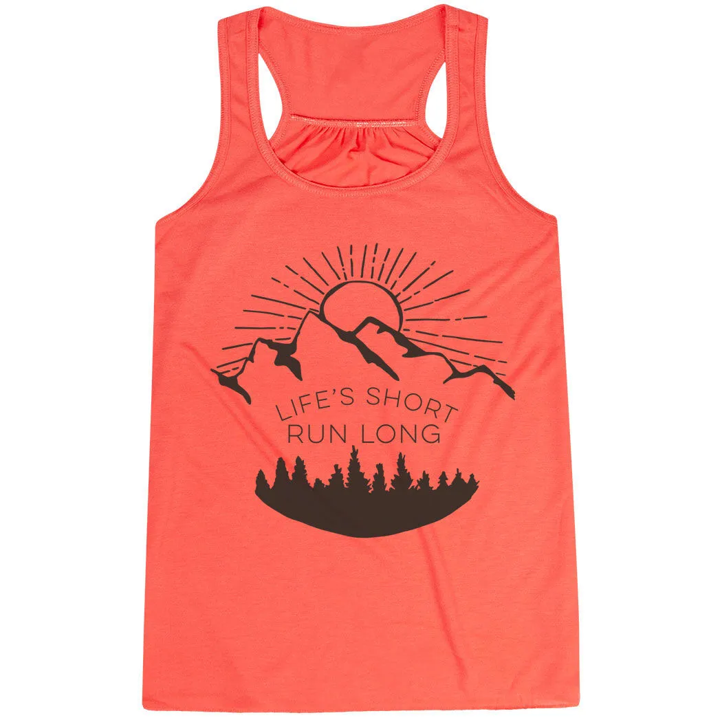 Flowy Racerback Tank Top - Life's Short Run Long (Mountains) 8 Flowy Racerback Tank Top - Life's Short Run Long (Mountains) - Image 6