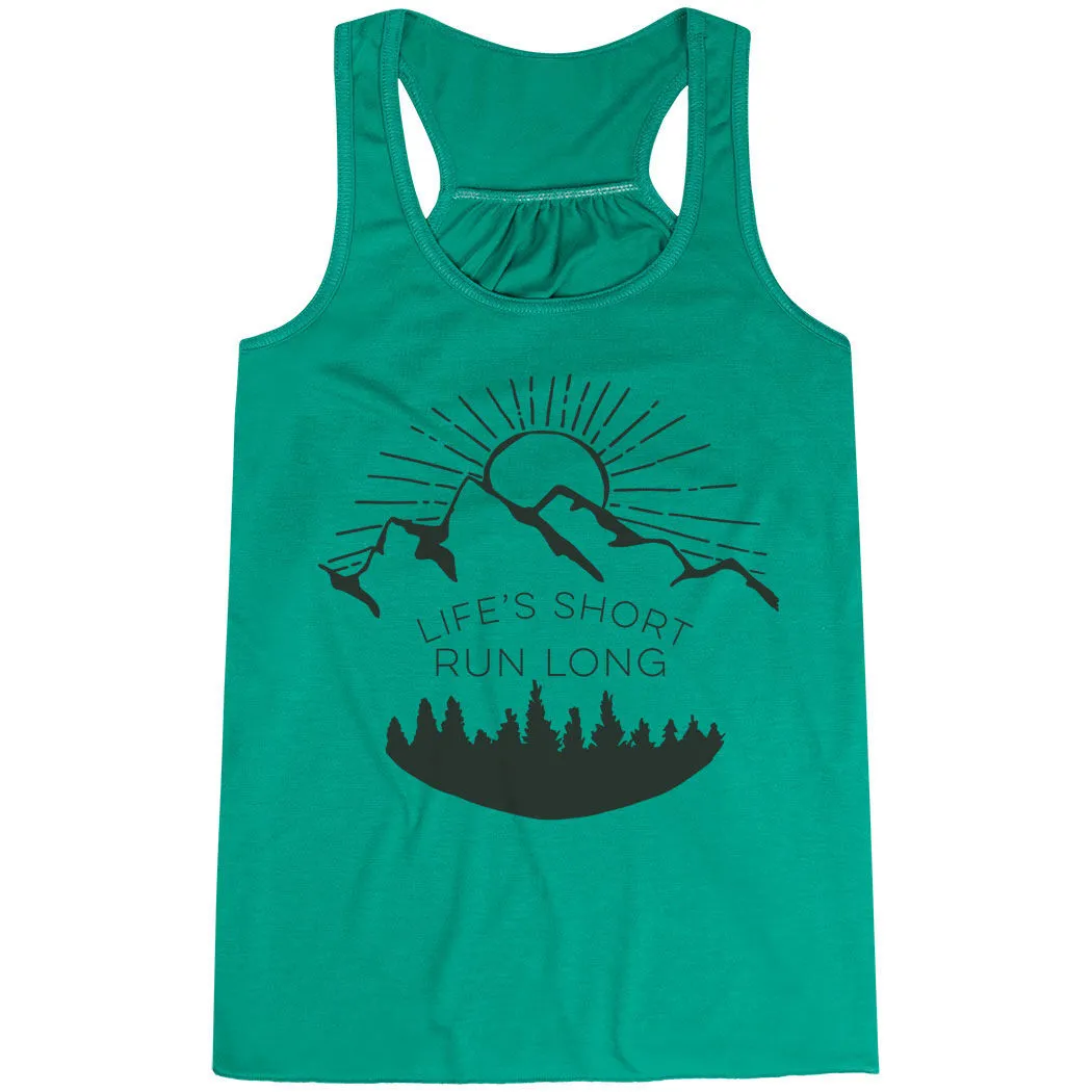 Flowy Racerback Tank Top - Life's Short Run Long (Mountains) 9 Flowy Racerback Tank Top - Life's Short Run Long (Mountains) - Image 7