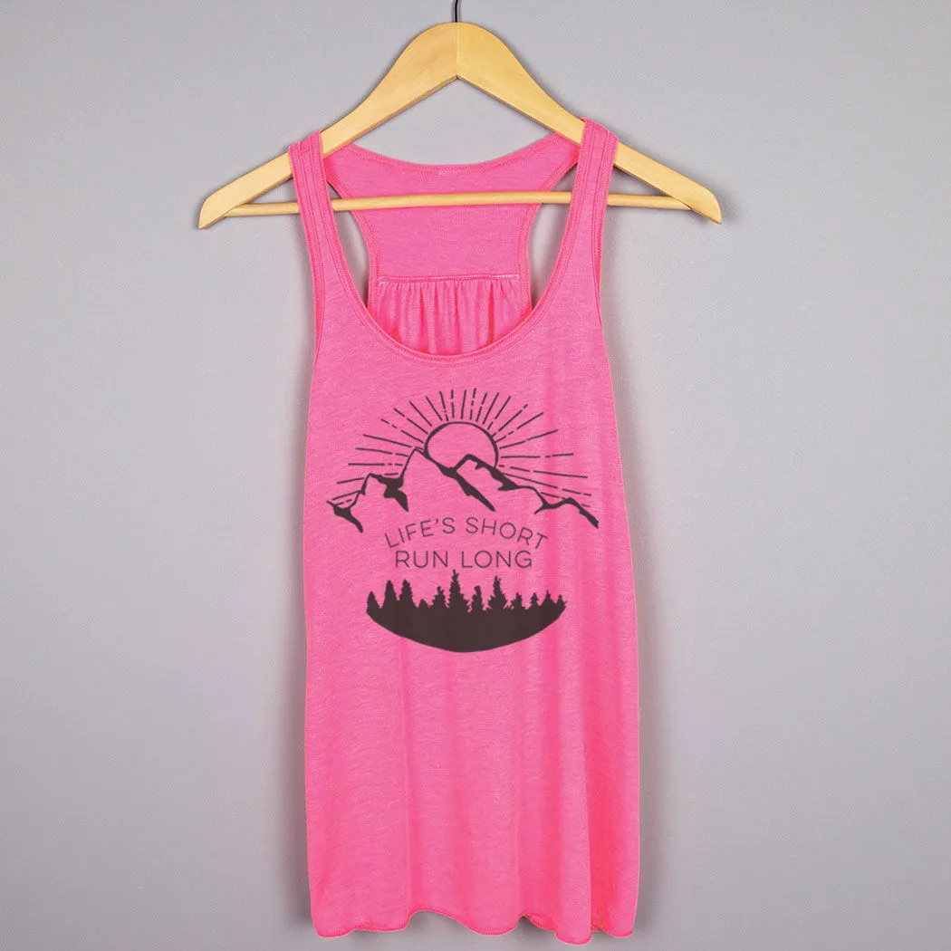 Flowy Racerback Tank Top - Life's Short Run Long (Mountains) 5 Flowy Racerback Tank Top - Life's Short Run Long (Mountains) - Image 3