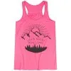 Flowy Racerback Tank Top - Life's Short Run Long (Mountains) -goneforarun Sales 2023 tr 41247 PINK MAIN