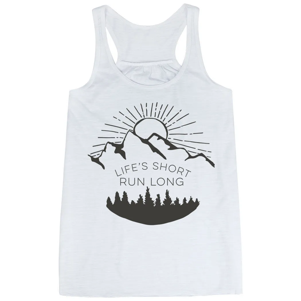 Flowy Racerback Tank Top - Life's Short Run Long (Mountains) 11 Flowy Racerback Tank Top - Life's Short Run Long (Mountains) - Image 9