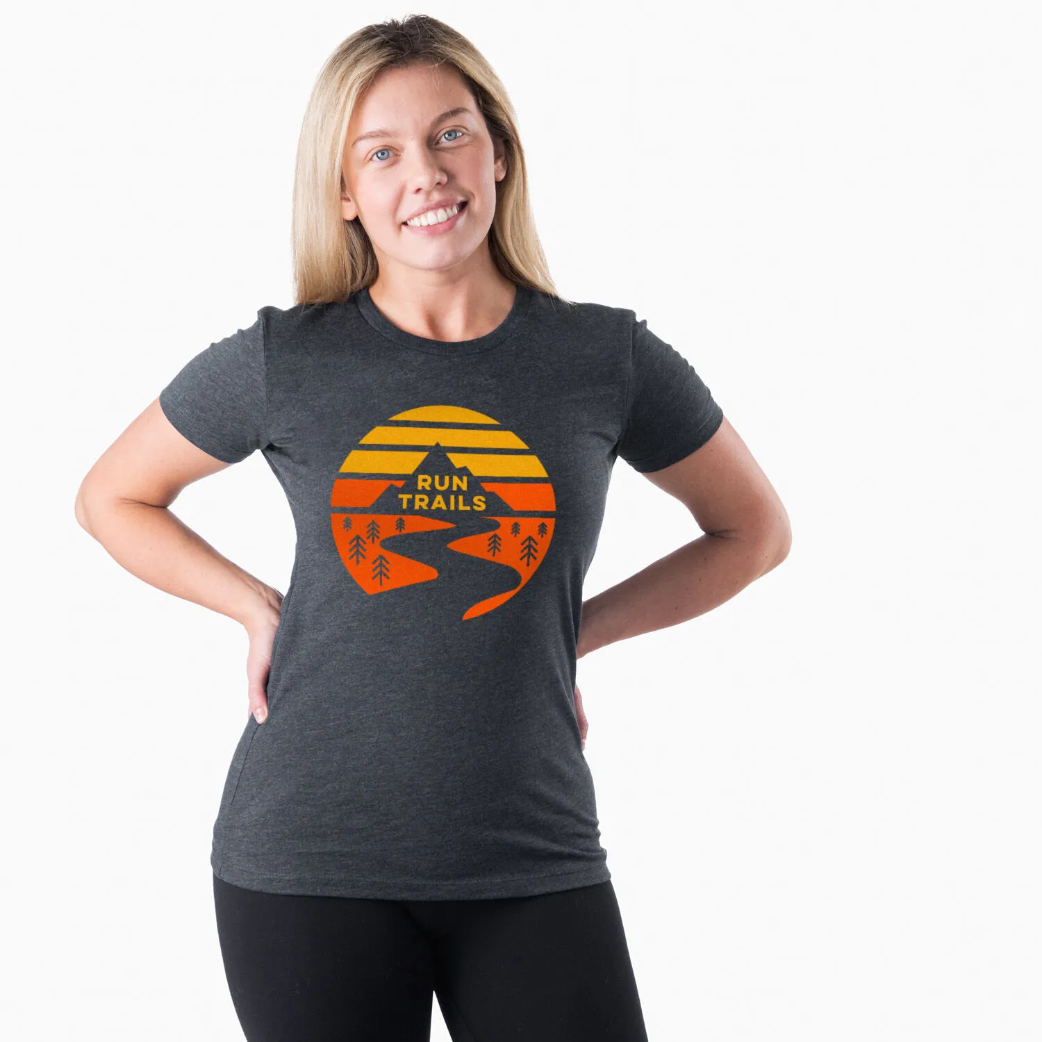 Women's Everyday Runners Tee - Run Trails Sunset 4 Women's Everyday Runners Tee - Run Trails Sunset - Image 2