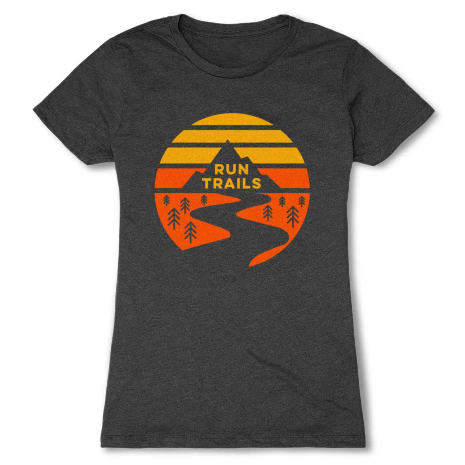 Women's Everyday Runners Tee - Run Trails Sunset 3 Women's Everyday Runners Tee - Run Trails Sunset