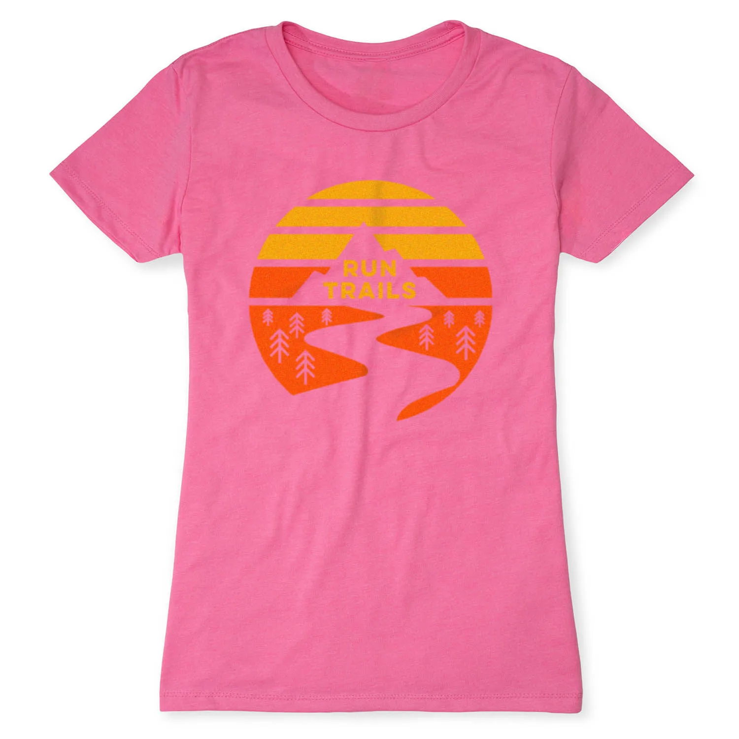 Women's Everyday Runners Tee - Run Trails Sunset 7 Women's Everyday Runners Tee - Run Trails Sunset - Image 5