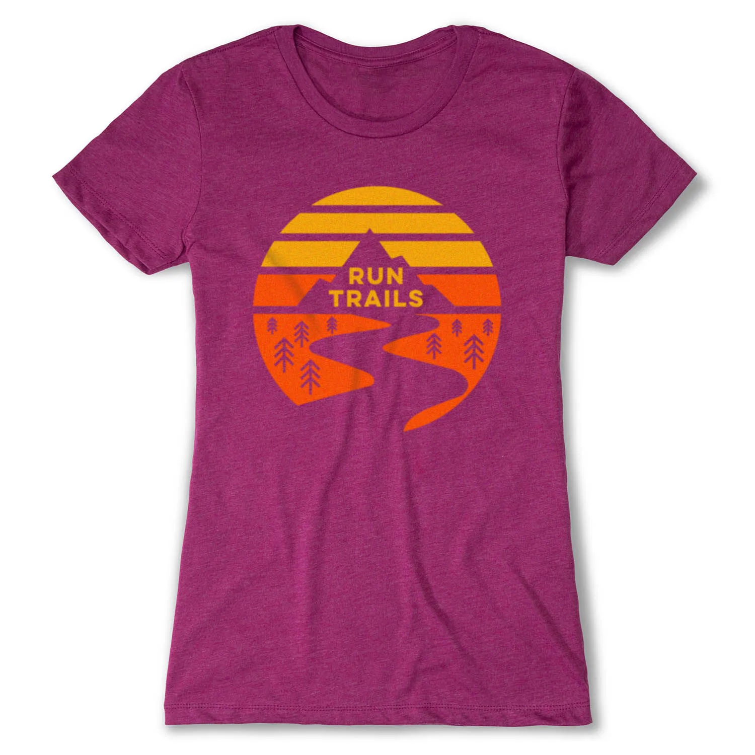 Women's Everyday Runners Tee - Run Trails Sunset 8 Women's Everyday Runners Tee - Run Trails Sunset - Image 6
