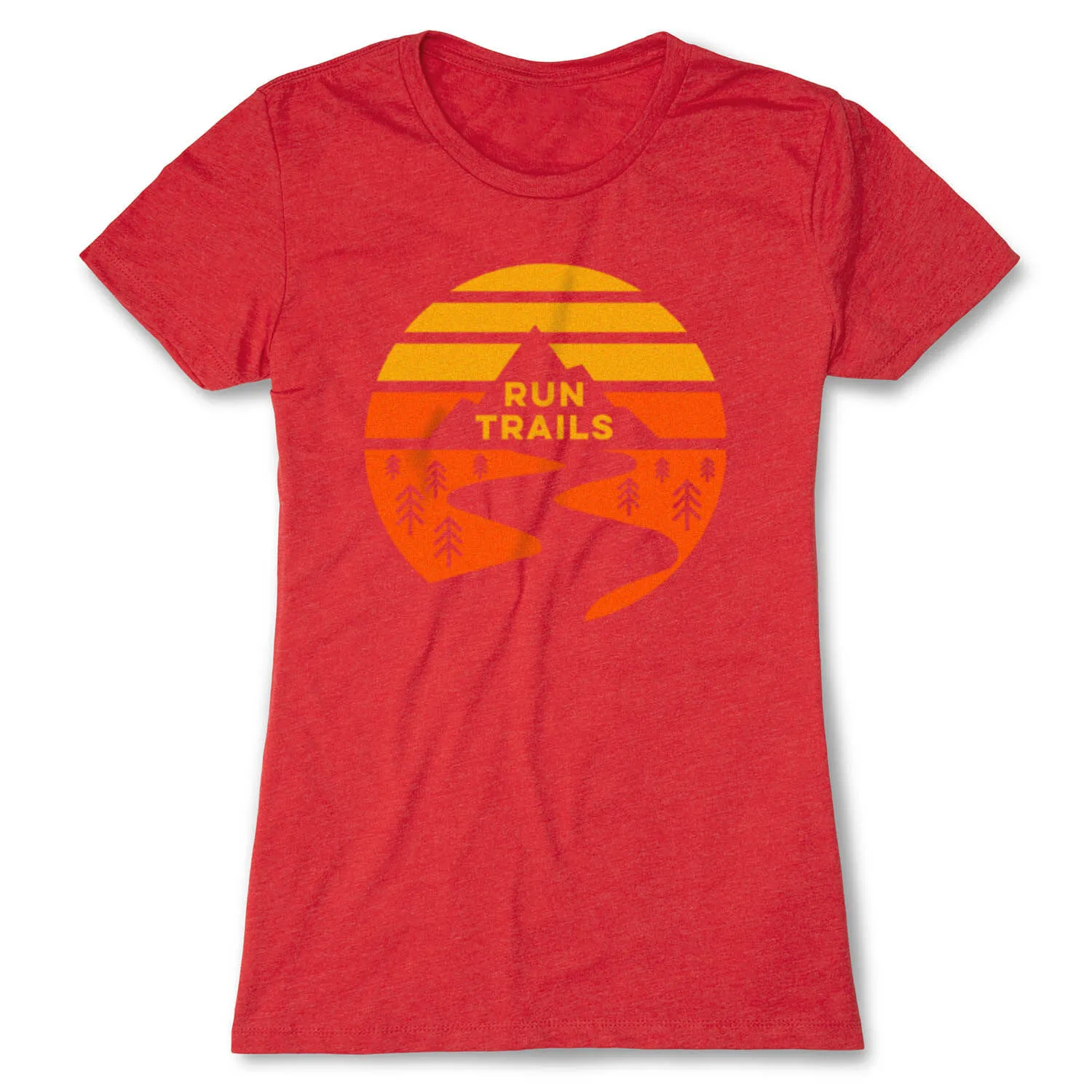 Women's Everyday Runners Tee - Run Trails Sunset 9 Women's Everyday Runners Tee - Run Trails Sunset - Image 7