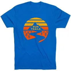 Running Short Sleeve T-Shirt - Run Trails Sunset -goneforarun Sales 2023 tr 41269 ROYAL FLAT
