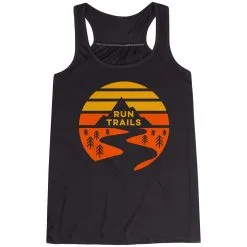 Flowy Racerback Tank Top - Run Trails Sunset -goneforarun Sales 2023 tr 41271 BLACK MAIN