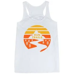 Flowy Racerback Tank Top - Run Trails Sunset