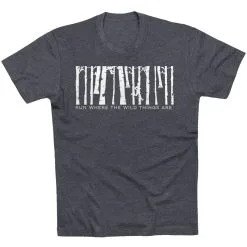 Running Short Sleeve T-Shirt - Run Where The Wild Things Are -goneforarun Sales 2023 tr 41278 CHARCOAL FLAT