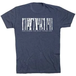 Running Short Sleeve T-Shirt - Run Where The Wild Things Are -goneforarun Sales 2023 tr 41278 NAVY FLAT