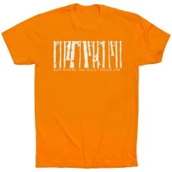 Running Short Sleeve T-Shirt - Run Where The Wild Things Are -goneforarun Sales 2023 tr 41278 ORANGE FLAT