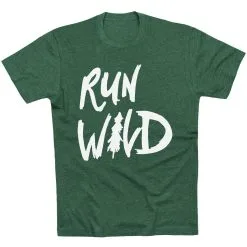 Running Short Sleeve T-Shirt - Run Wild Sketch -goneforarun Sales 2023 tr 41290 FORESTGREEN FLAT