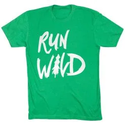 Running Short Sleeve T-Shirt - Run Wild Sketch -goneforarun Sales 2023 tr 41290 GREEN FLAT