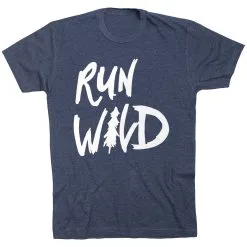 Running Short Sleeve T-Shirt - Run Wild Sketch -goneforarun Sales 2023 tr 41290 NAVY FLAT