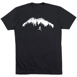 Running Short Sleeve T-Shirt - Trail Runner In The Mountains (Male) -goneforarun Sales 2023 tr 41330 BLACK FLAT