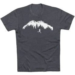 Running Short Sleeve T-Shirt - Trail Runner In The Mountains (Male) -goneforarun Sales 2023 tr 41330 CHARCOAL FLAT