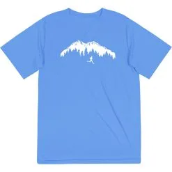 Men's Running Short Sleeve Tech Tee - Trail Runner In The Mountains (Male)
