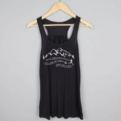 Flowy Racerback Tank Top - Into The Forest I Go -goneforarun Sales 2023 tr 41336 BLACK HANGER