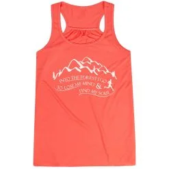 Flowy Racerback Tank Top - Into The Forest I Go -goneforarun Sales 2023 tr 41336 CORAL MAIN