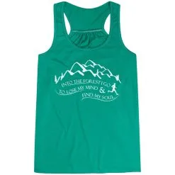 Flowy Racerback Tank Top - Into The Forest I Go -goneforarun Sales 2023 tr 41336 GREEN MAIN