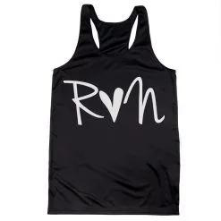 Women's Racerback Performance Tank Top - Run Heart -goneforarun Sales 2023 tr 41417 BLACK MAIN