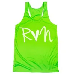 Women's Racerback Performance Tank Top - Run Heart -goneforarun Sales 2023 tr 41417 LIME MAIN