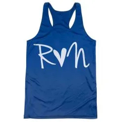 Women's Racerback Performance Tank Top - Run Heart -goneforarun Sales 2023 tr 41417 ROYAL MAIN