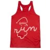 Women's Racerback Performance Tank Top - Santa Run Face