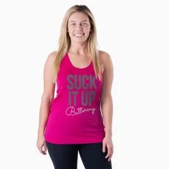 Women's Racerback Performance Tank Top - Suck It Up Buttercup -goneforarun Sales 2023 tr 41419 PINK FEMALE