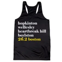 Women's Racerback Performance Tank Top - Run Mantra - Boston -goneforarun Sales 2023 tr 41422 BLACK MAIN