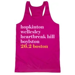 Women's Racerback Performance Tank Top - Run Mantra - Boston -goneforarun Sales 2023 tr 41422 PINK MAIN