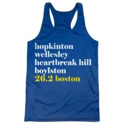 Women's Racerback Performance Tank Top - Run Mantra - Boston