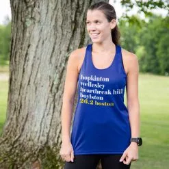 Women's Racerback Performance Tank Top - Run Mantra - Boston -goneforarun Sales 2023 tr 41422 ROYAL MODEL